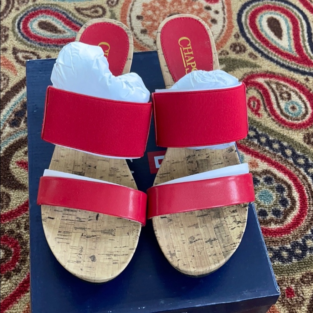 Chaps Rhoda Women's Slip-On Wedge Dress Sandals